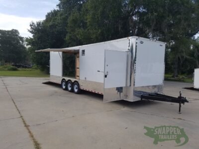 Freedom Trailers 8.5x30 TA Trailer - White, Ramp, Side Door, 5K Axles, D-Rings - Image 12