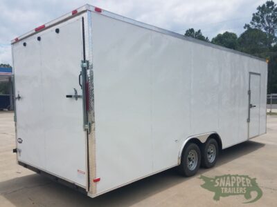 South Georgia Cargo 8.5x24 TA Trailer - White, Ramp, Extra Height, E-Track, Extended Tongue, Additional Options - Image 7