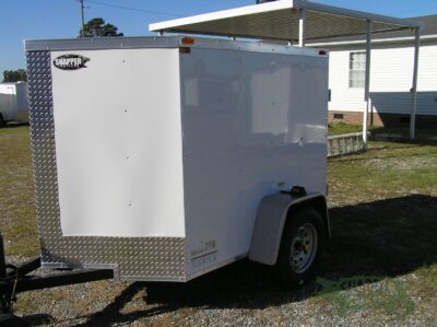 South Georgia Cargo 5x6 SA Trailer - White, Double Doors - Image 2
