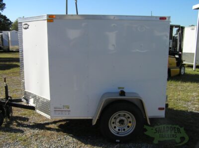 South Georgia Cargo 5x6 SA Trailer - White, Double Doors - Image 3