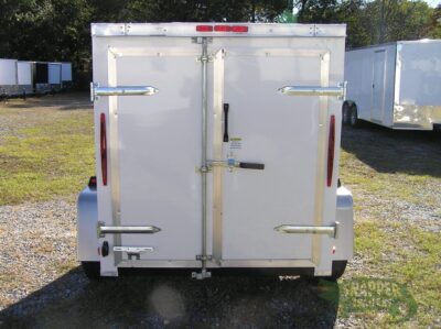 South Georgia Cargo 5x6 SA Trailer - White, Double Doors - Image 7