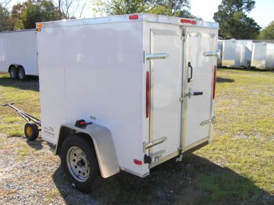 South Georgia Cargo 5x6 SA Trailer - White, Double Doors - Image 5