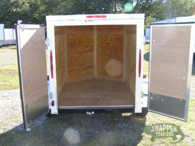 South Georgia Cargo 5x6 SA Trailer - White, Double Doors - Image 6