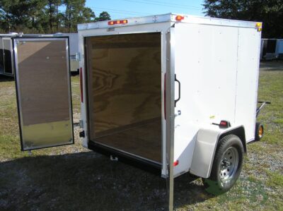 South Georgia Cargo 5x6 SA Trailer - White, Double Doors - Image 8