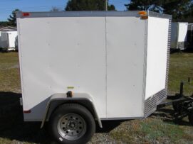 South Georgia Cargo 5x6 SA Trailer - White, Double Doors