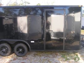 South Georgia Cargo 8.5x18 TA Trailer - Black, Ramp, Side Door, Blackout
