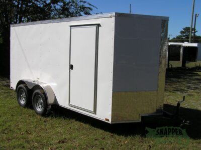 Quality Cargo 6x14 TA Trailer - White, Rear Double Doors, Side Door, Extra Height - Image 11