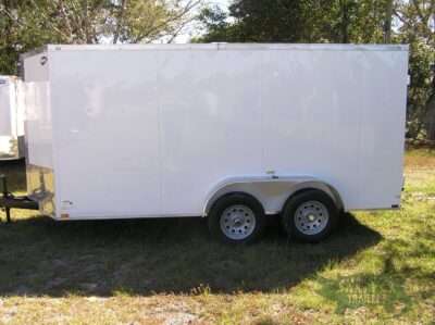 Quality Cargo 6x14 TA Trailer - White, Rear Double Doors, Side Door, Extra Height - Image 3