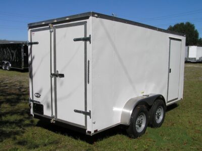 Quality Cargo 6x14 TA Trailer - White, Rear Double Doors, Side Door, Extra Height - Image 8