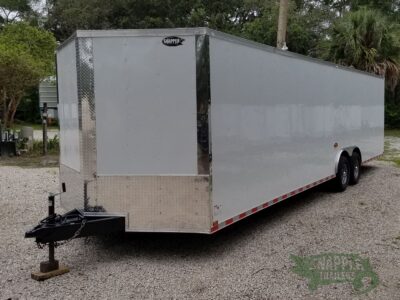 Quality Cargo 8.5x28 TA Trailer - White, Ramp, Side Door, D-Rings, 5K Axles - Image 3