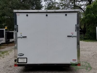 Quality Cargo 8.5x28 TA Trailer - White, Ramp, Side Door, D-Rings, 5K Axles - Image 7