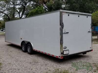 Quality Cargo 8.5x28 TA Trailer - White, Ramp, Side Door, D-Rings, 5K Axles - Image 5