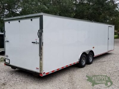 Quality Cargo 8.5x28 TA Trailer - White, Ramp, Side Door, D-Rings, 5K Axles - Image 9