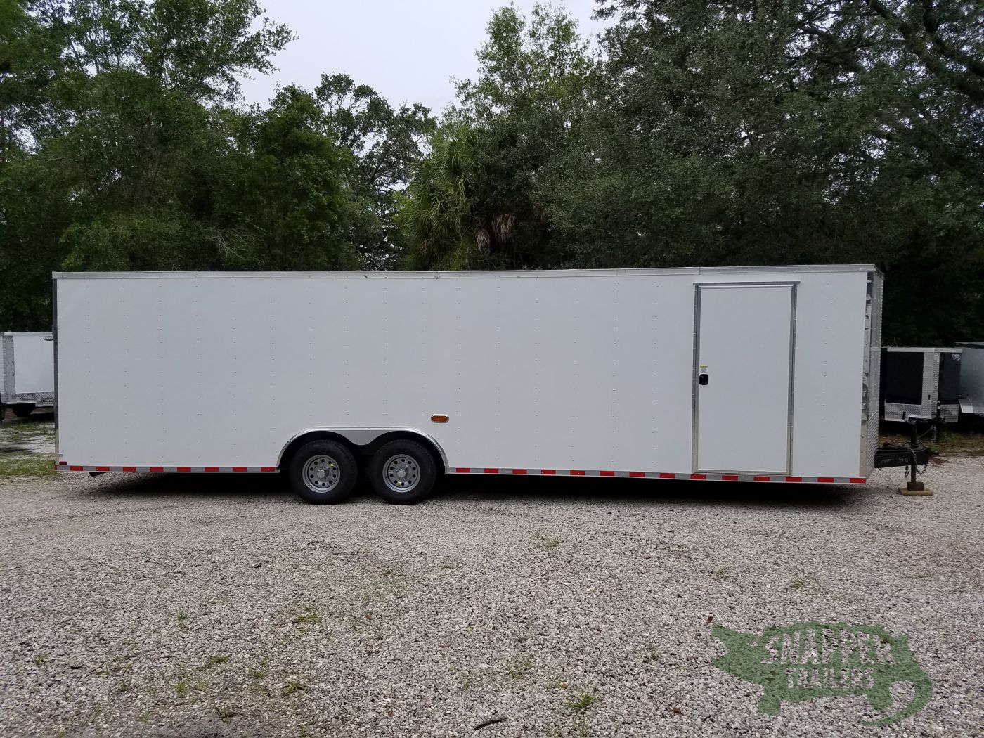 Quality Cargo 8.5×28 TA Trailer – White, Ramp, Side Door, D
