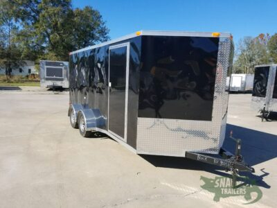 South Georgia Cargo 7x16 TA Trailer - Black, Ramp, Side Door, Split Axles - Image 15