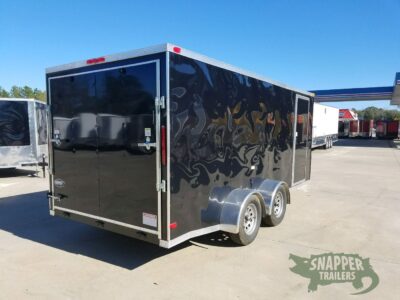 South Georgia Cargo 7x16 TA Trailer - Black, Ramp, Side Door, Split Axles - Image 10
