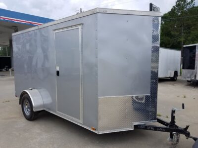 Quality Cargo 6x12 SA Trailer - Silver Frost, Ramp, Side Door, Extra Height - Image 2