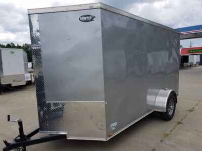 Quality Cargo 6x12 SA Trailer - Silver Frost, Ramp, Side Door, Extra Height - Image 14