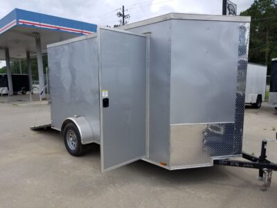 Quality Cargo 6x12 SA Trailer - Silver Frost, Ramp, Side Door, Extra Height - Image 13