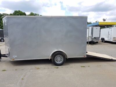 Quality Cargo 6x12 SA Trailer - Silver Frost, Ramp, Side Door, Extra Height - Image 3