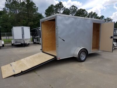Quality Cargo 6x12 SA Trailer - Silver Frost, Ramp, Side Door, Extra Height - Image 9