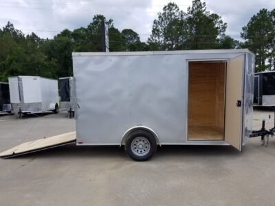 Quality Cargo 6x12 SA Trailer - Silver Frost, Ramp, Side Door, Extra Height - Image 11