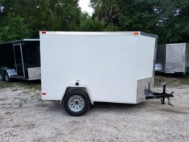 South Georgia Cargo 5x8 SA Trailer - White, Ramp