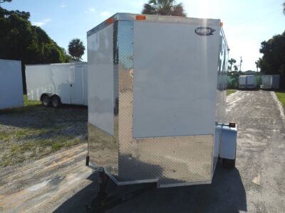 South Georgia Cargo 6x8 SA Trailer - White, Double Barn Doors, Side Door - Image 2