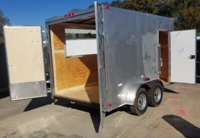 South Georgia Cargo 7x12 TA Trailer - Silver Frost, Barn Doors, Side Door, Concession Door, Extra Height - Image 10