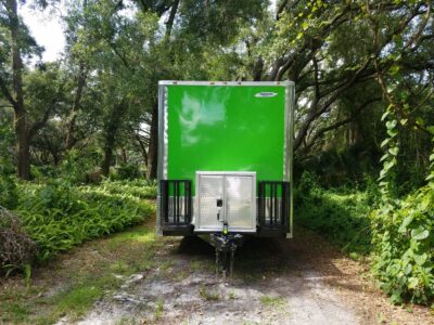 Freedom Trailers 8.5x28 TA Trailer - Lime GreenYellow, Side Door, 5K Axles, D-Rings, Porch, Extra Height, Electrical, Concession, Finished Interior, Much More - Image 6