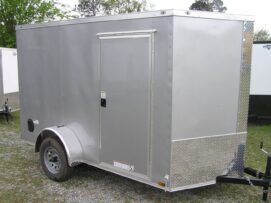 Diamond Cargo 6x10 SA Trailer - Silver, Ramp, Side Door, Extra Height