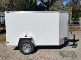 South Georgia Cargo 5x8 SA Trailer - White, Double Doors