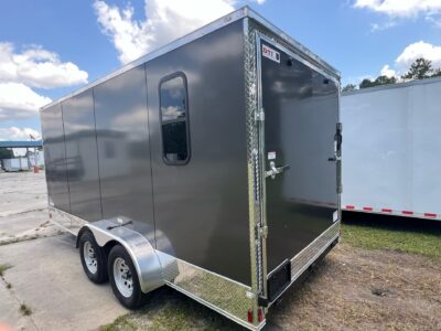 Douglas Trailers - 7x16TA2L Charcoal .080 Polycore, AC, 50-AMP Power Package, Insulated Walls & Ceiling, Windows, +12 Height - Image 6