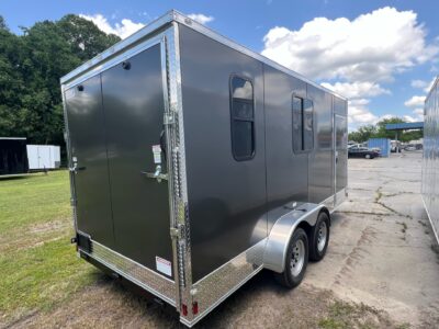 Douglas Trailers - 7x16TA2L Charcoal .080 Polycore, AC, 50-AMP Power Package, Insulated Walls & Ceiling, Windows, +12 Height - Image 5