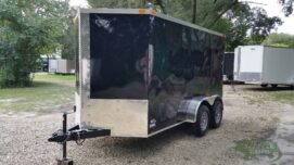Alternative view of Quality Cargo 6x12 TA Trailer - Black, Double Doors, Side Door, Extra Height