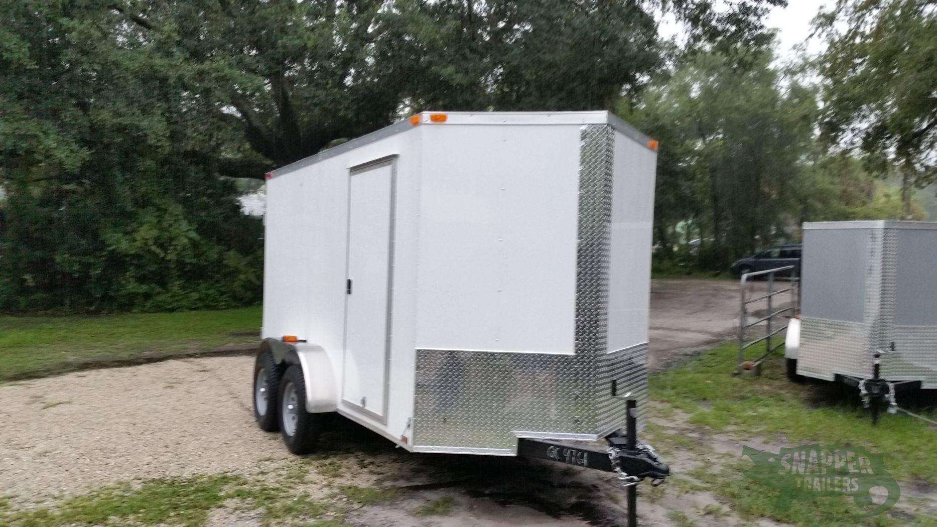 Quality Cargo 6x12 TA Trailer - White, Double Doors, Side Door, Extra Height