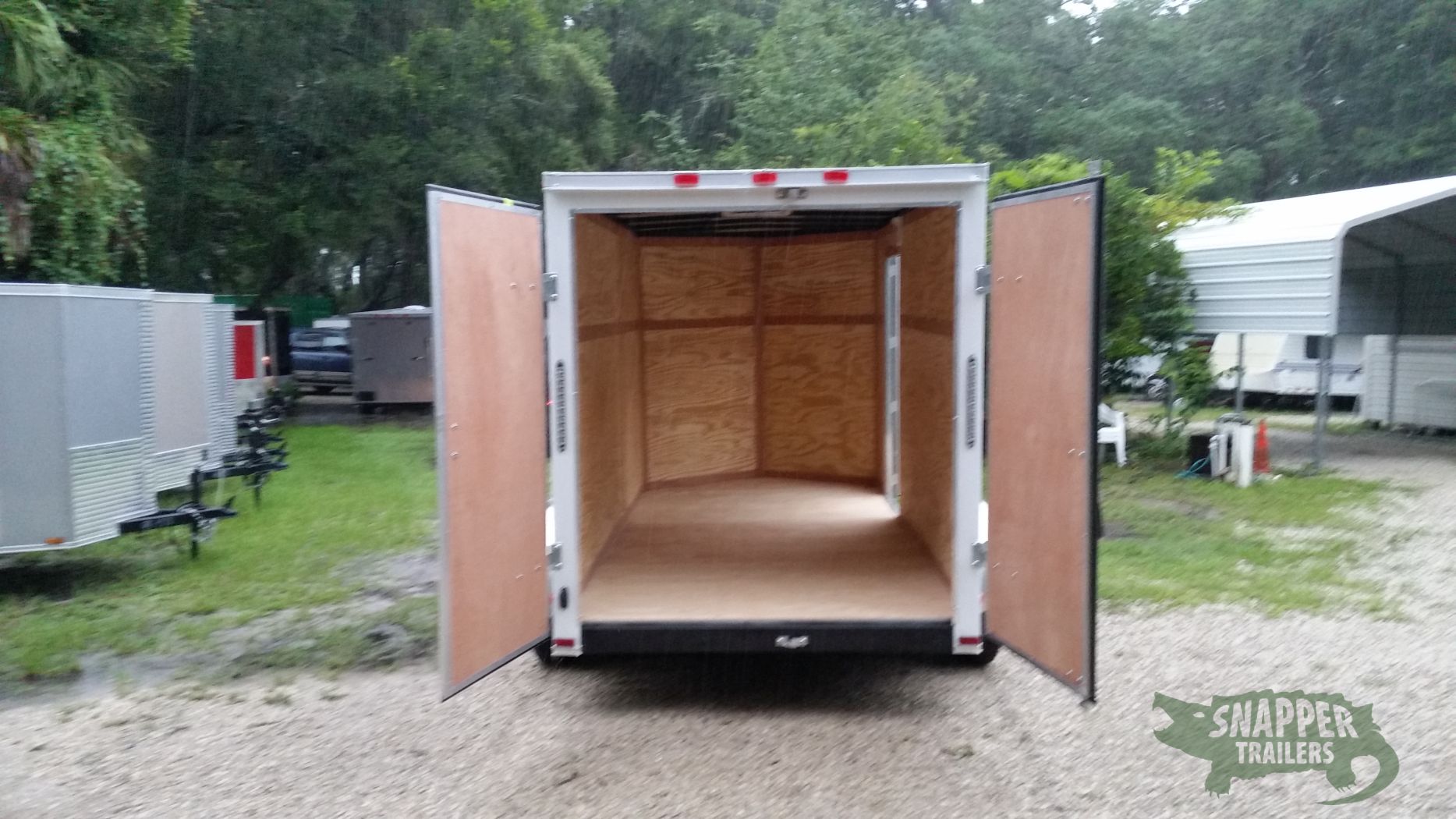 Quality Cargo 6x12 TA Trailer - White, Double Doors, Side Door, Extra Height - Image 2