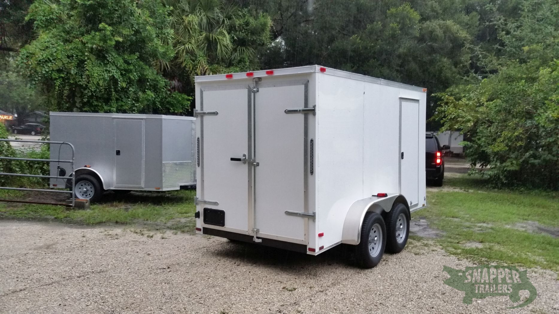 Quality Cargo 6x12 TA Trailer - White, Double Doors, Side Door, Extra Height - Image 3