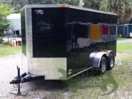 Alternative view of Quality Cargo 6x14 TA Trailer - Black, Ramp, Side Door, Extra Height