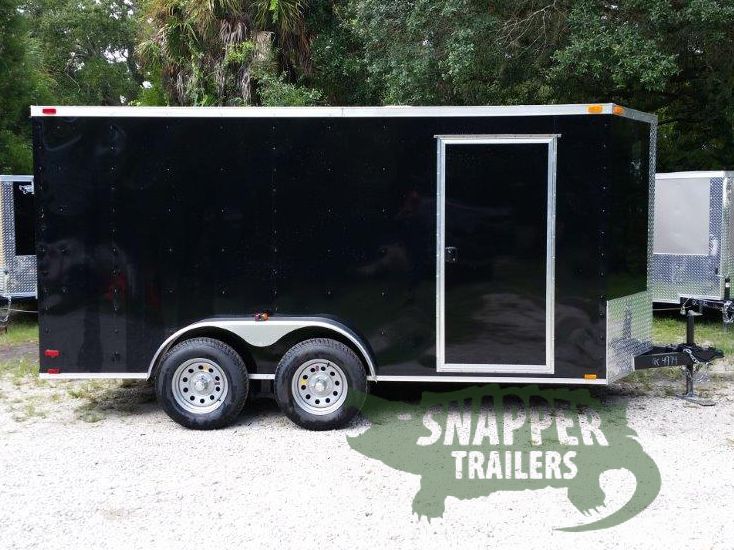 Quality Cargo 6x14 TA Trailer - Black, Ramp, Side Door, Extra Height