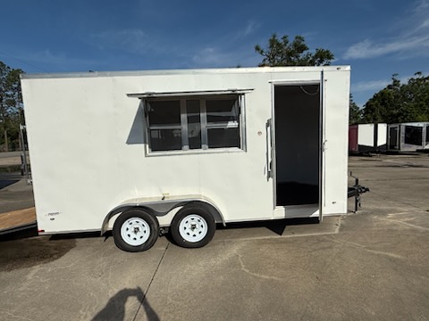 Freedom Trailers  7x16TA2L - Wh, R, RVBL, +12 Height, 1x3x5 Conc Door w GlassScreens