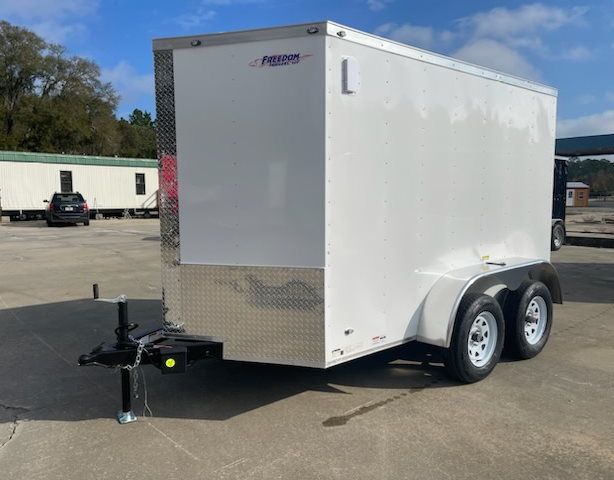 Freedom Trailers 6x10 TA Trailer - White, Ramp, Side Door, Extra Height - Image 2