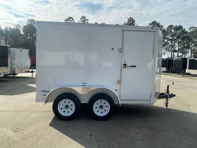 Freedom Trailers 6x10 TA Trailer - White, Ramp, Side Door, Extra Height