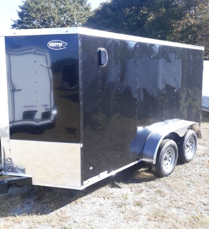 Freedom Trailers 6x12 TA Trailer - Black, Double Barn Doors, Side Door, Extra Height - Image 2