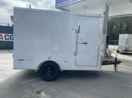 Alternative view of Freedom Trailers  7x10SABL - Wh, DD, BL, +3 Height, 1x+15 Tongue, 1xTriple Tube, 2xBlack Mods, Wh, 1xSide Vents
