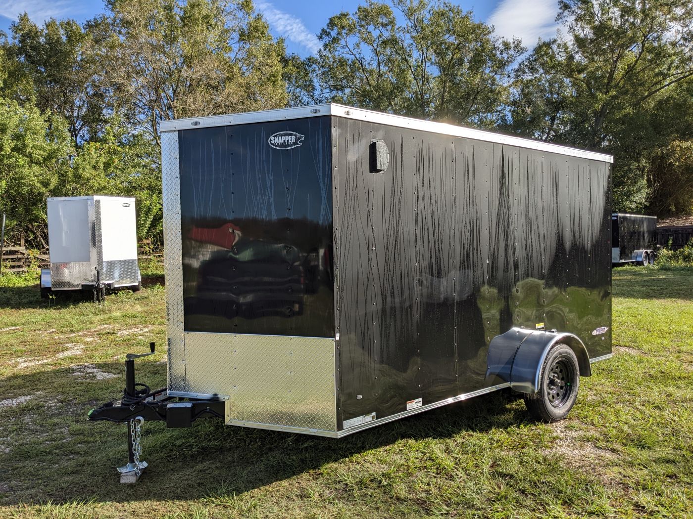 Freedom Trailers 7x12 SA Trailer - Black, Ramp, Side Door, Brakes, Extra Height - Image 2
