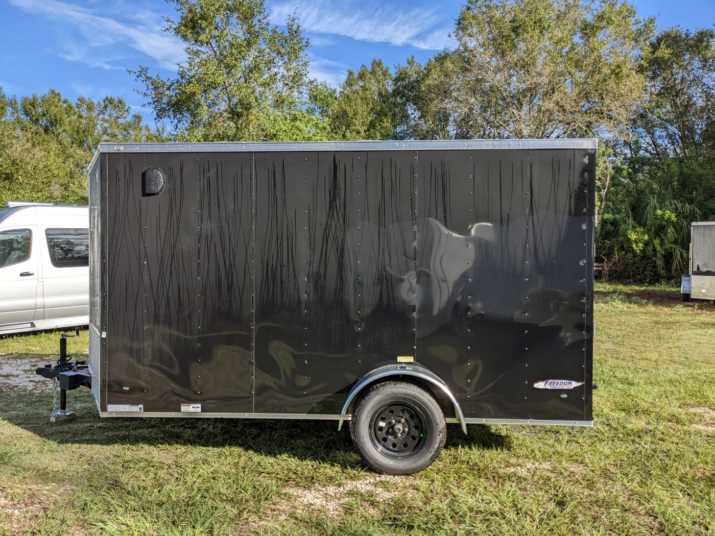 Freedom Trailers 7x12 SA Trailer - Black, Ramp, Side Door, Brakes, Extra Height - Image 3