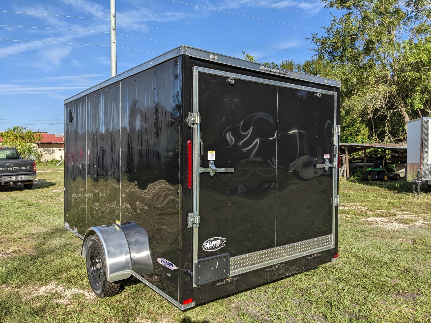 Freedom Trailers 7x12 SA Trailer - Black, Ramp, Side Door, Brakes, Extra Height - Image 4