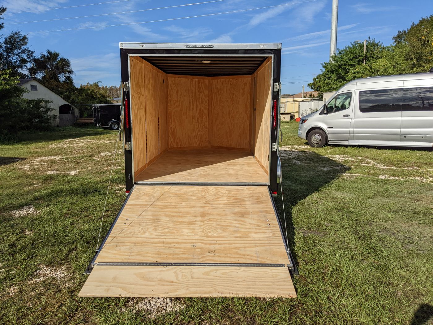 Freedom Trailers 7x12 SA Trailer - Black, Ramp, Side Door, Brakes, Extra Height - Image 5
