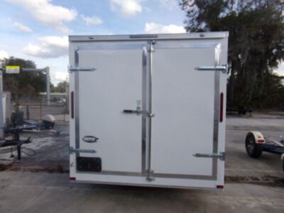 Freedom Trailers 7x12 SA Trailer - White, Double Barn Doors, Side Door, Brakes, Extra Height - Image 6